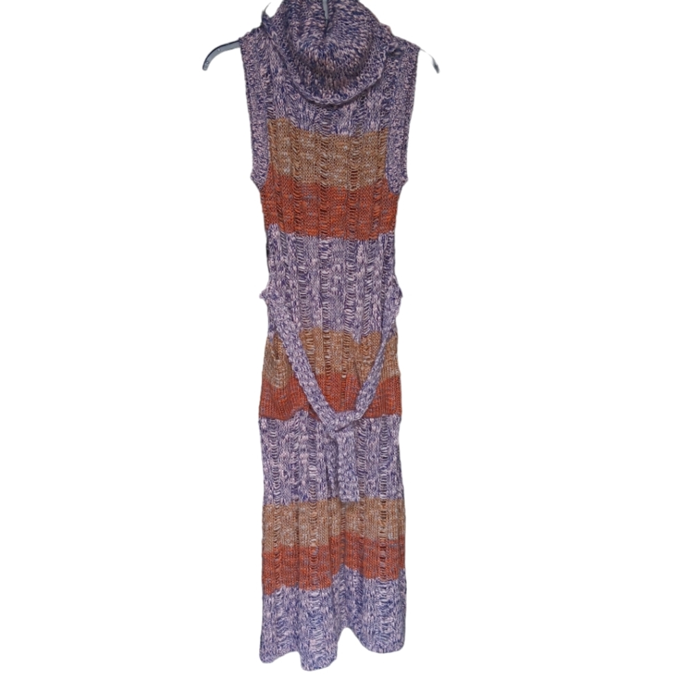 Lumiere Crochet boho cottage core 70s festival cowl neckline maxi dress sz M